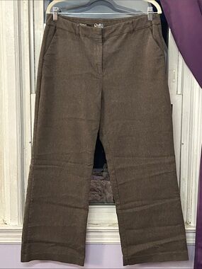 croft & barrow Brown Stretch Wide-Leg Pants